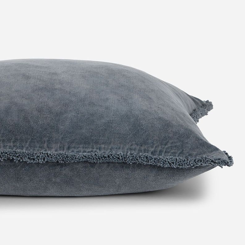 Funda de Cojín Velvet Flecos 50 x 50 cm Gris-1