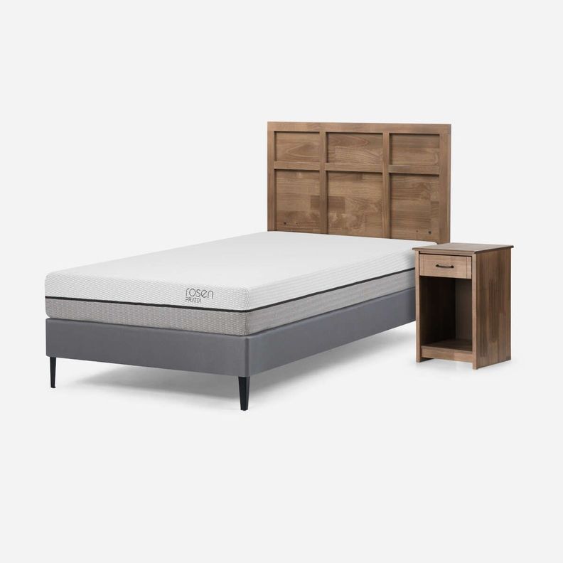 Cama Pratta 1,5 Plazas + Muebles Robin Tostado-2