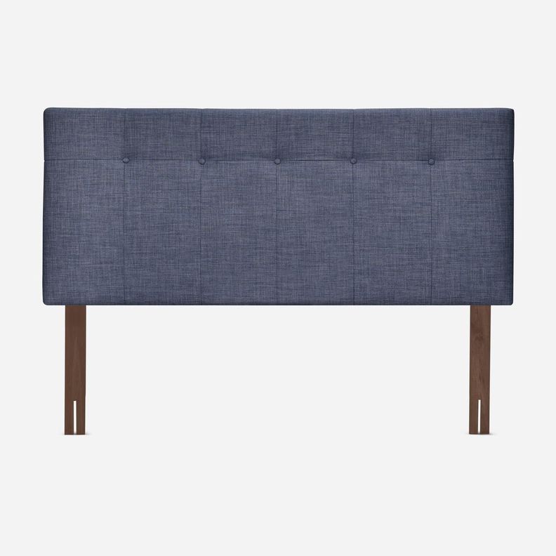 Respaldo Rosen New Bennet King Tela Azul Denim-0