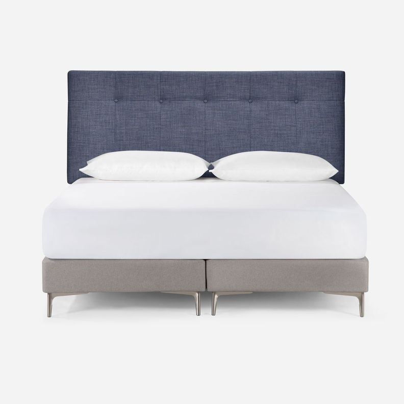 Respaldo Rosen New Bennet King Tela Azul Denim-2