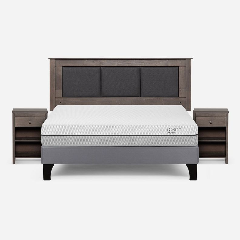 Cama Europea Pratta 2 Plazas BN P. Madera+Respaldo+Veladores-0
