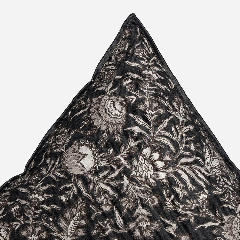 Funda de Cojín Ambiente Algodón Surat Negro 60 x 40 cm-2