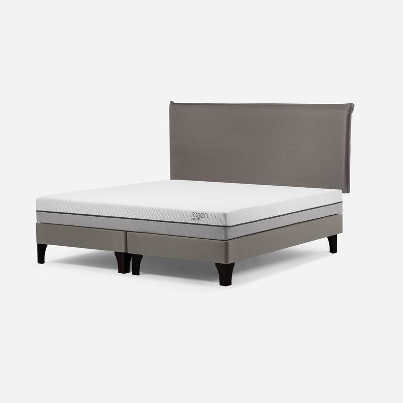 Cama Europea Pratta 2 Plazas Pata Madera BD+Respaldo Maurice-1