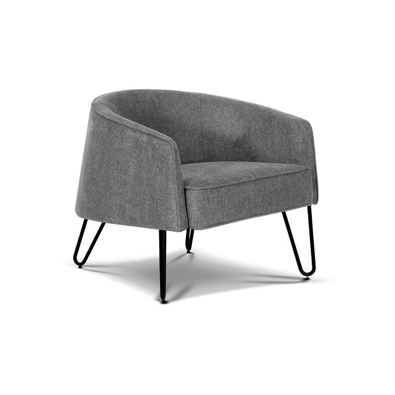 Poltrona Rosen Lerso Tela Gris-0