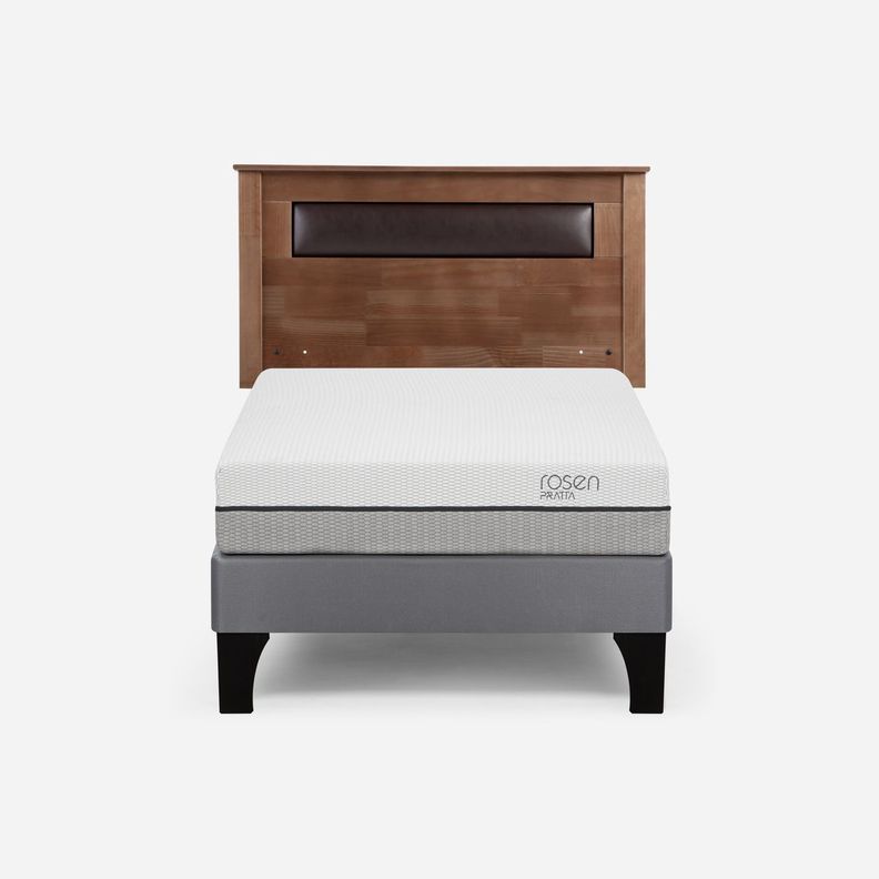 Cama Europea Pratta 1,5 Plazas Pata Madera +Respaldo Ferrara-0