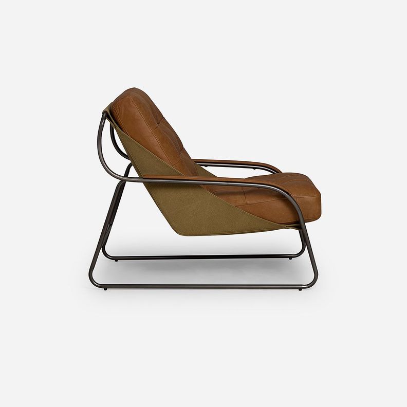 Poltrona Rosen Montok Cuero Camel-2