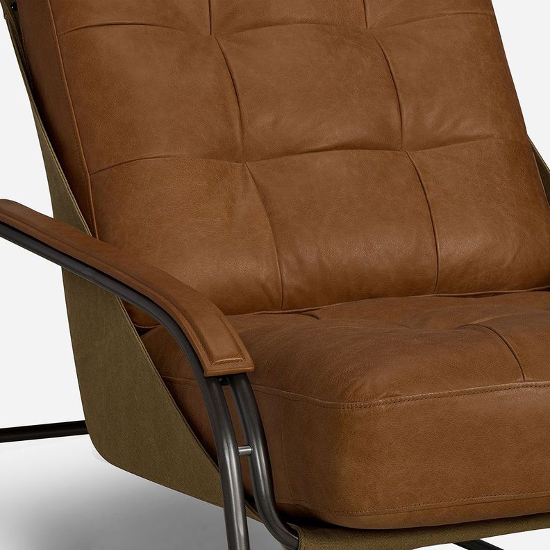 Poltrona Rosen Montok Cuero Camel-3