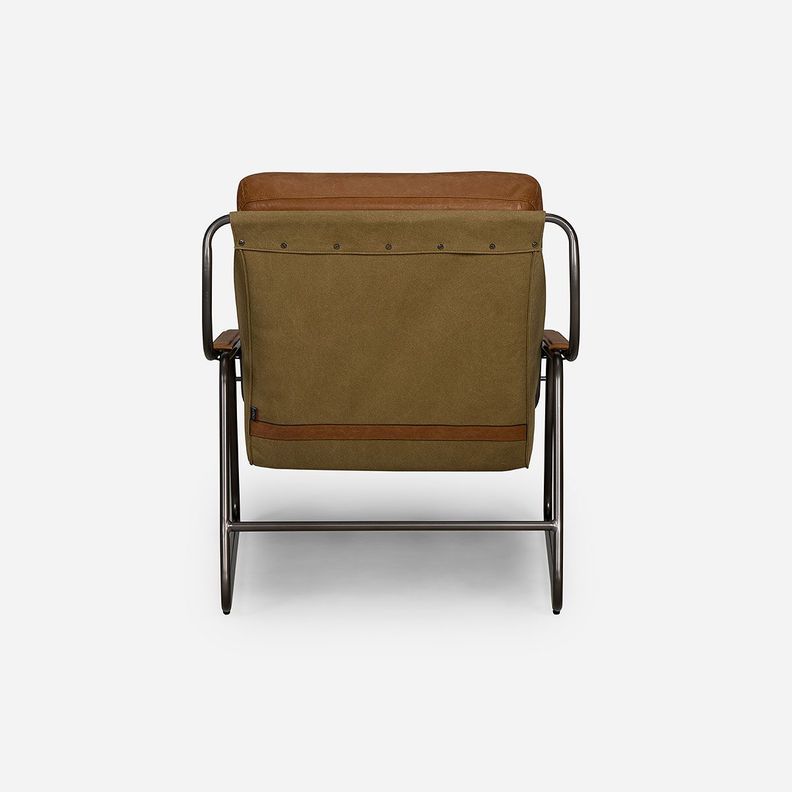 Poltrona Rosen Montok Cuero Camel-5