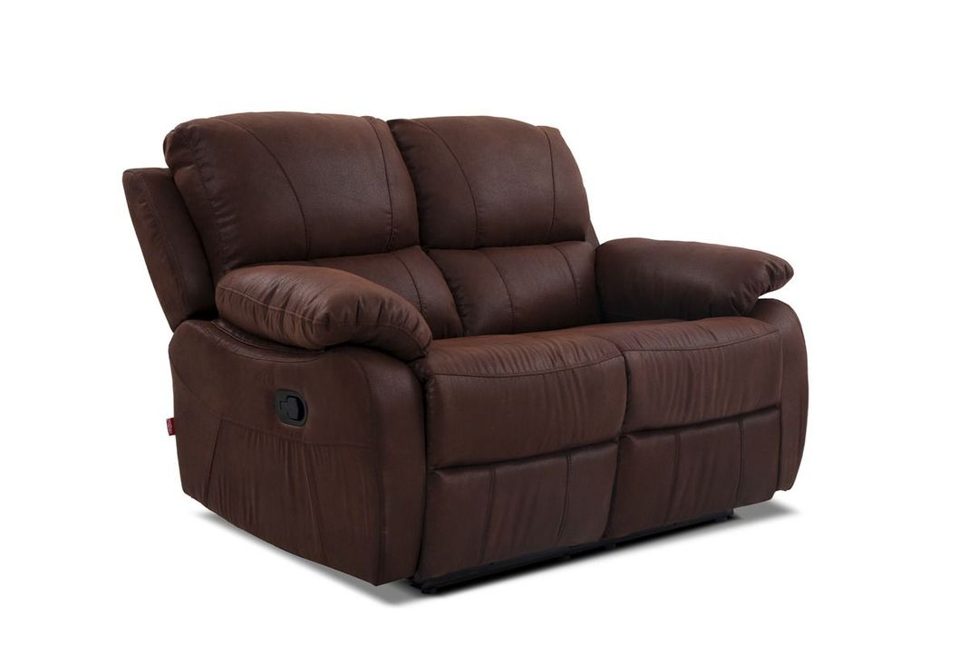 Sofá Reclinable Rosen Orson 2 Cuerpos Tela Manual Brandy-0