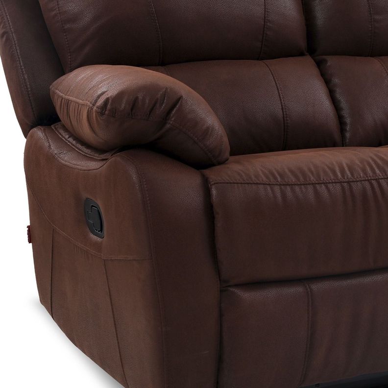 Sofá Reclinable Rosen Orson 2 Cuerpos Tela Manual Brandy-5