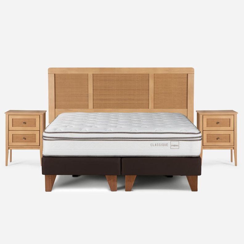 Cama Europea Rosen Classique+ 2 Plazas Con Muebles Charles-2