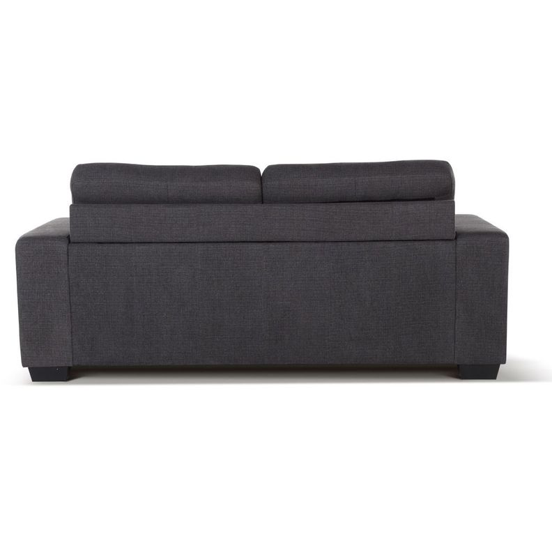 Sofá Cama Dream 3 Cuerpos Tela Charcoal-7