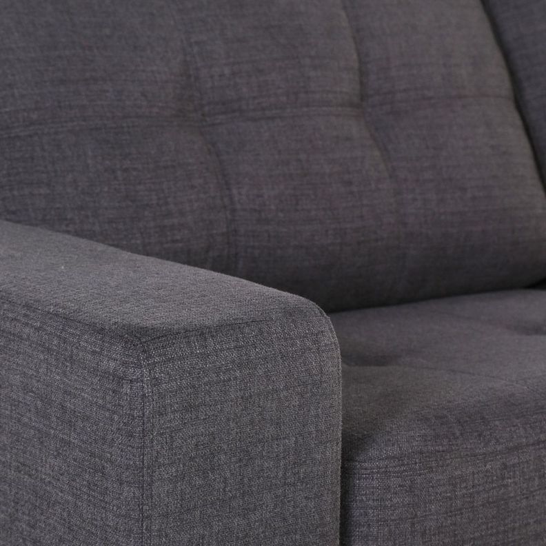 Sofá Cama Dream 3 Cuerpos Tela Charcoal-8