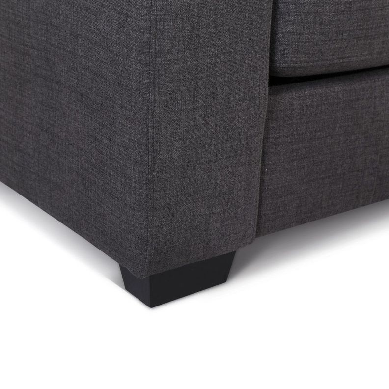 Sofá Cama Dream 3 Cuerpos Tela Charcoal-9
