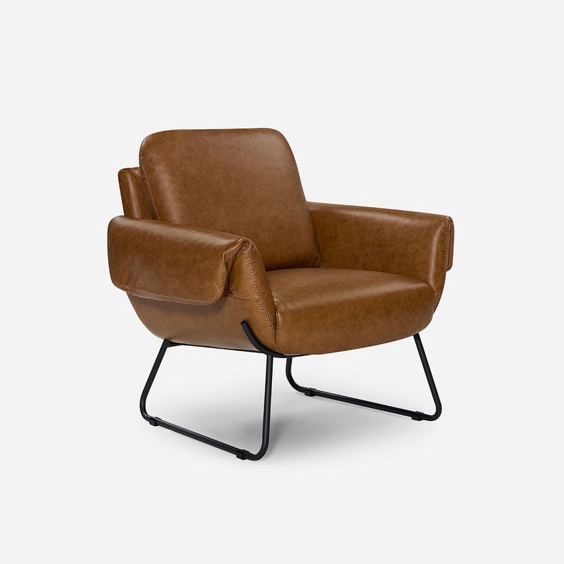 Poltrona Rosen Ross Cuero Camel-0
