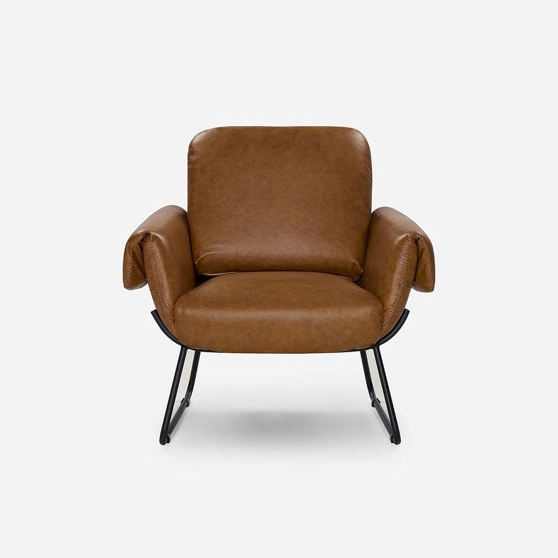 Poltrona Rosen Ross Cuero Camel-1