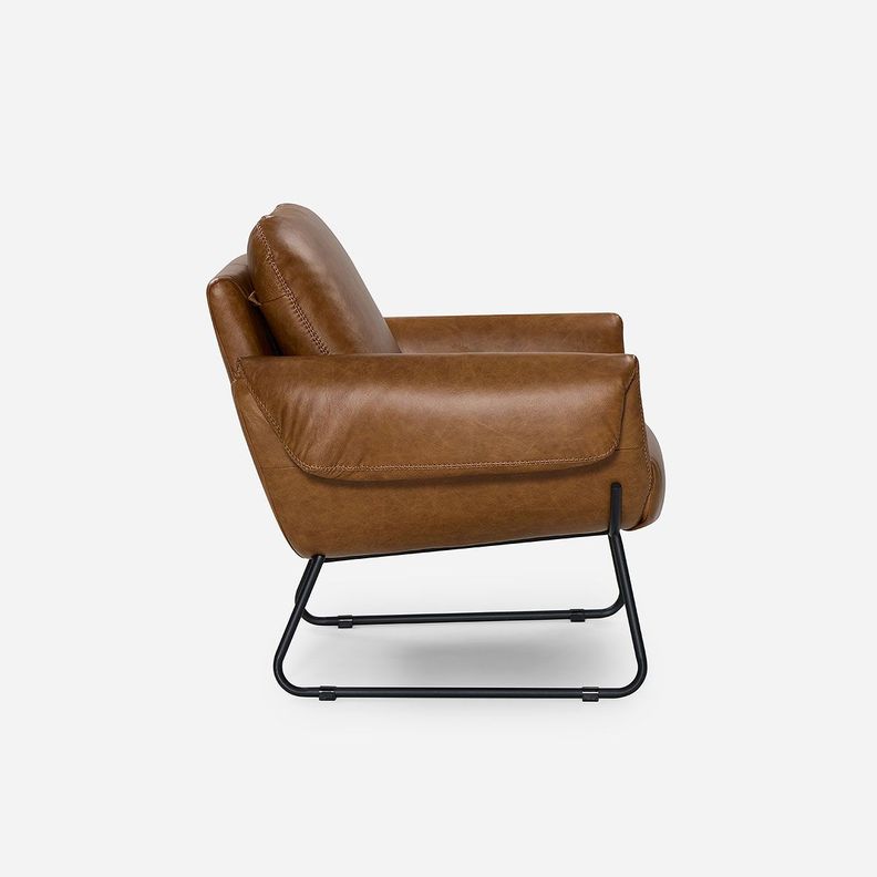 Poltrona Rosen Ross Cuero Camel-2