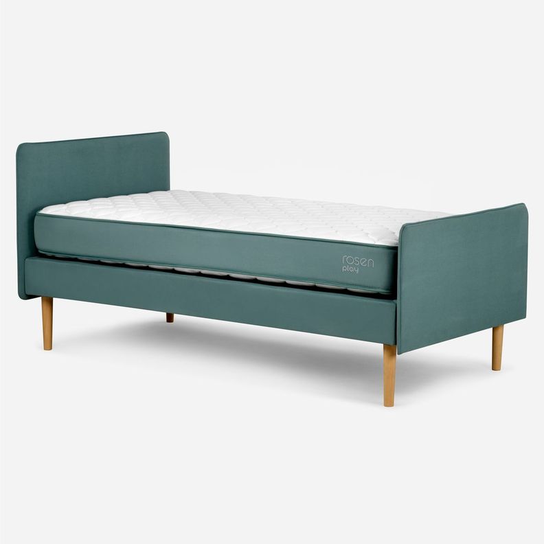 Cama Europea Play 1,5 Plazas 110 x 208 cm Agua Marino-0