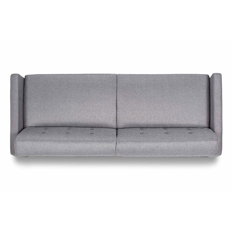 Futón Rosen Violet 3 Cuerpos Tela Gris-6