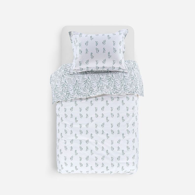 Funda Plumón Algodón Reversible Estampada Capri 1,5 Plazas-1