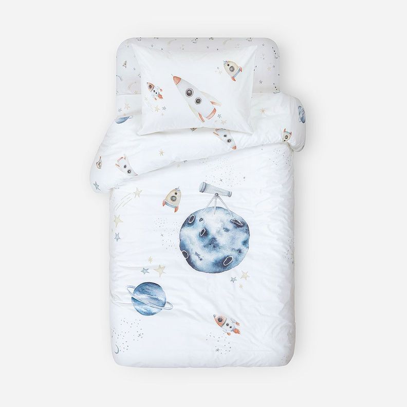 Funda Plumón Algodón Coleccion Kids Universo 1,5 Plazas-0