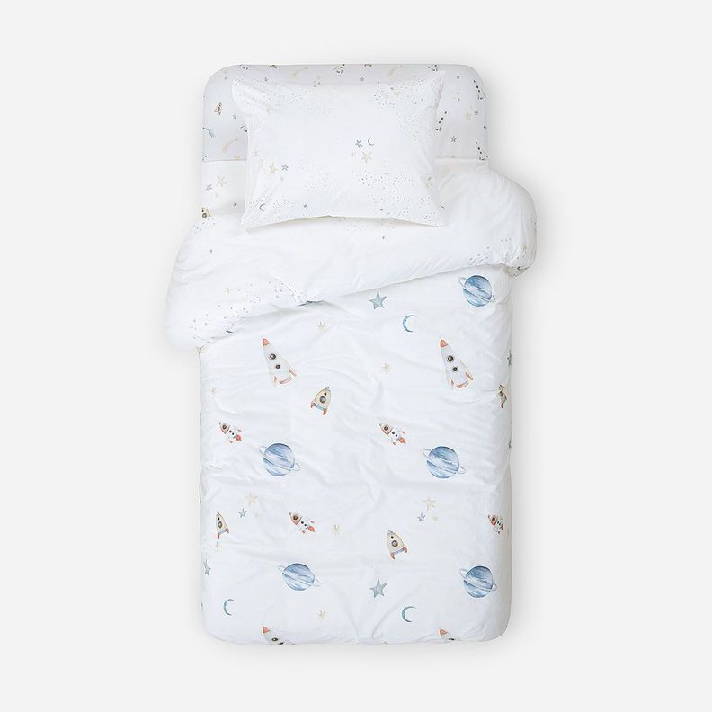 Funda Plumón Algodón Coleccion Kids Universo 1,5 Plazas-1
