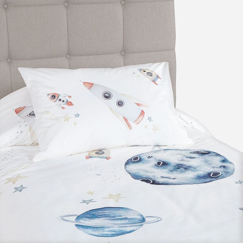 Funda Plumón Algodón Coleccion Kids Universo 1,5 Plazas-4