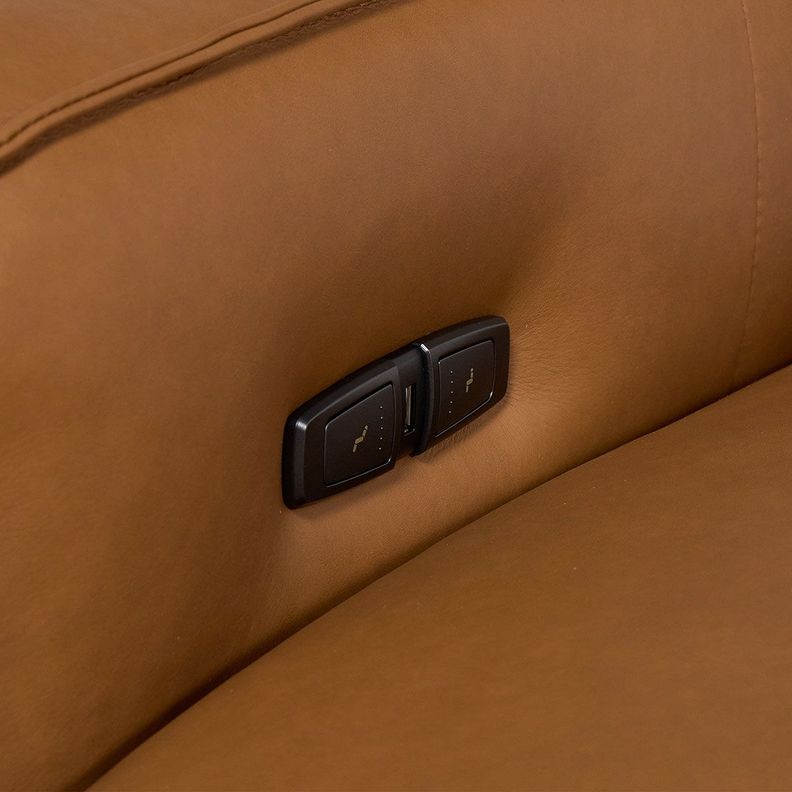 Sofá Seccional Reclinable Rosen Derecho Limber Cuero Camel-9