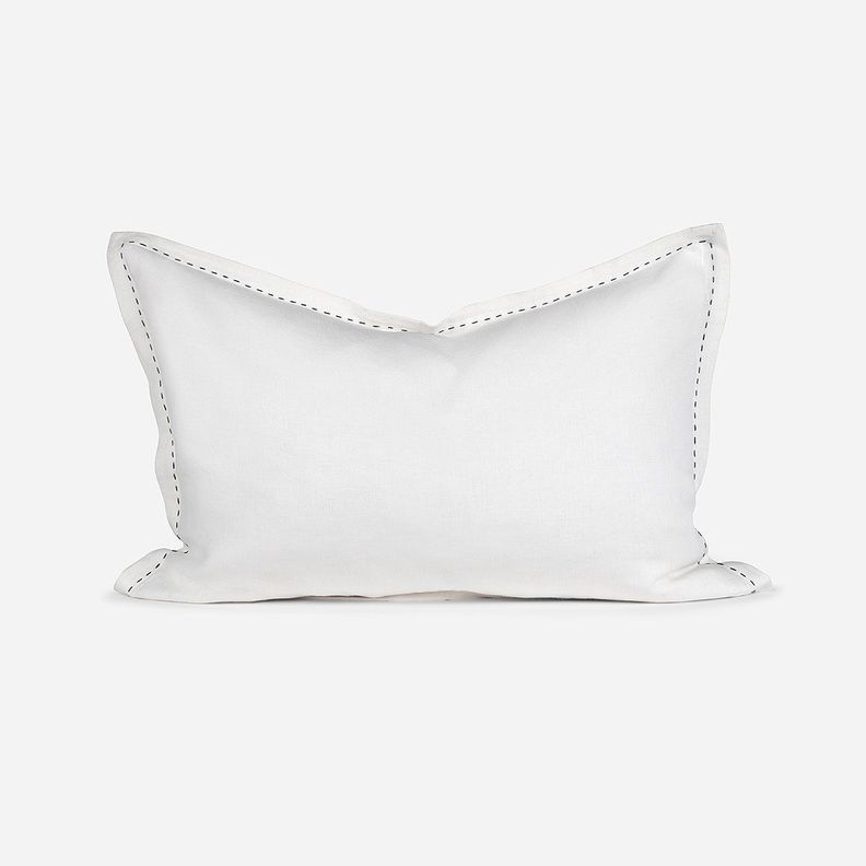 Funda de Cojín Froens Lino 60 x 40 cm Blanco Crudo-0