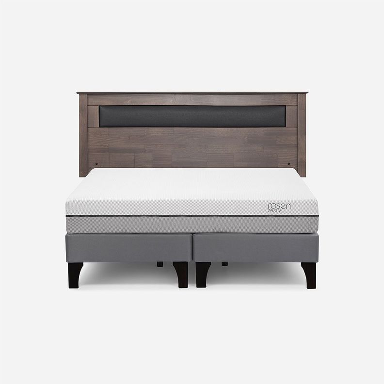 Cama Europea Pratta 2 Plazas BD Pata Madera+Respaldo Ferrara-0