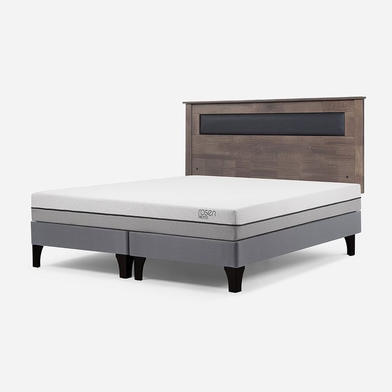 Cama Europea Pratta 2 Plazas BD Pata Madera+Respaldo Ferrara-1