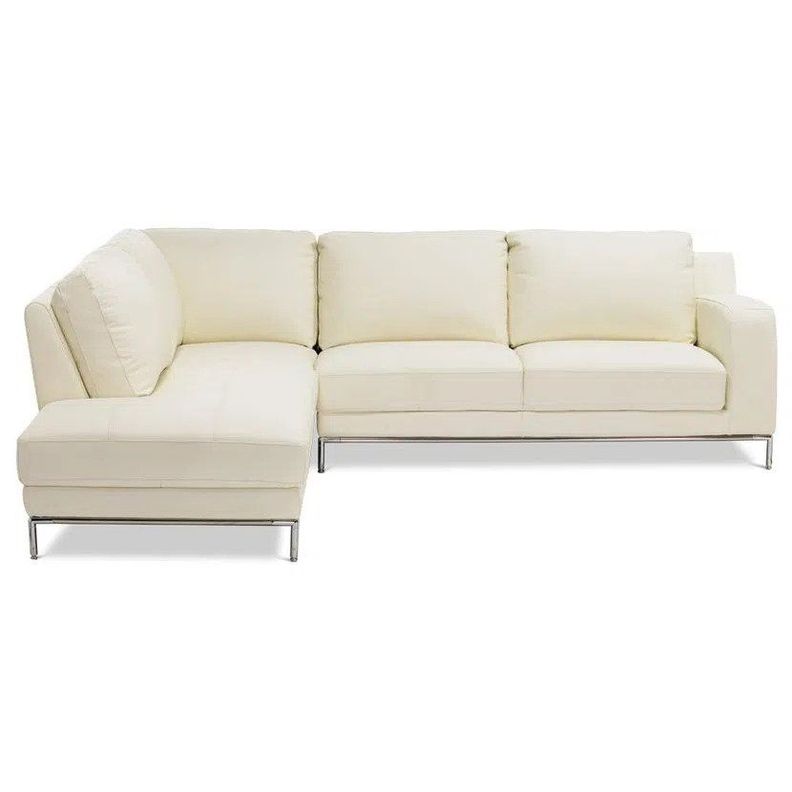 Sofá Seccional Rosen Kris Izquierdo Cuero Ivory-1