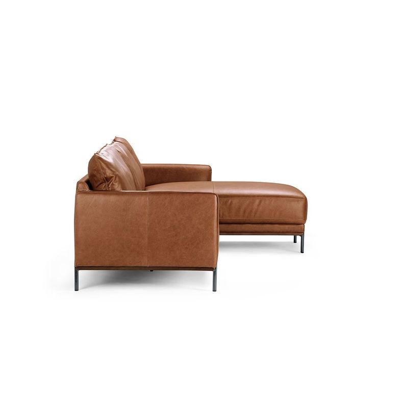 Sofá Seccional Rosen Westwood Derecho Cuero Camel-1
