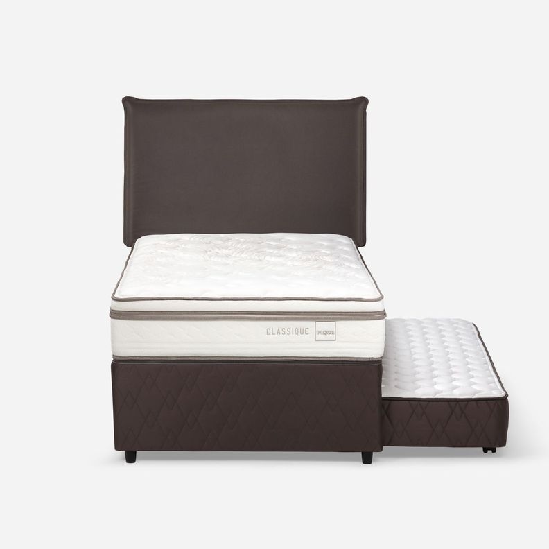 Diván Cama Classique+ 1,5 Plazas +Respaldo Maurice Chocolate-0