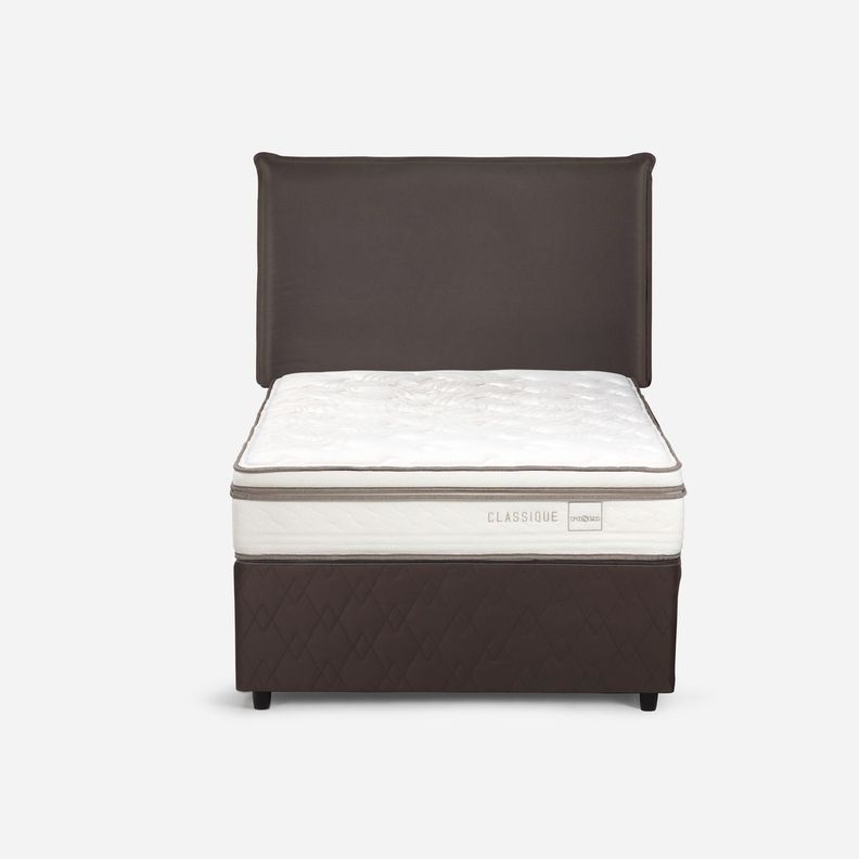 Diván Cama Classique+ 1,5 Plazas +Respaldo Maurice Chocolate-1