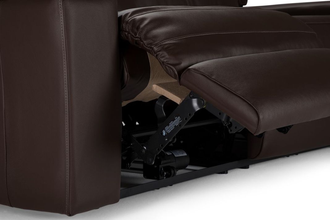 Sofá Reclinable Tolstoi 2 Cpos Cuero Madrás Marrón - ROSEN-6