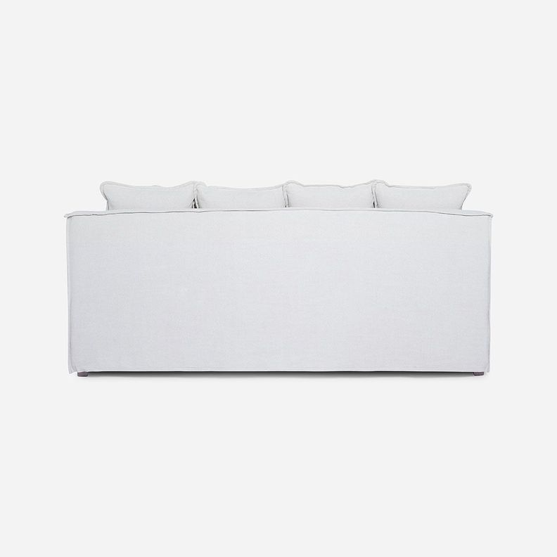 Sofá Rosen Pangrati 3 Cuerpos Tela Blanco-3