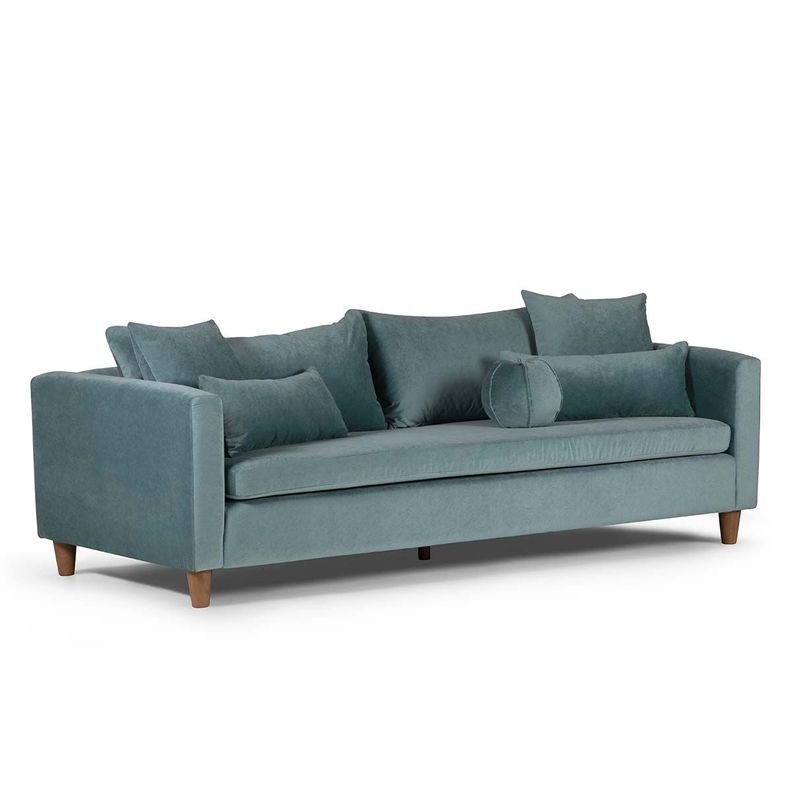 Sofá Rosen Conery 3,5 Cuerpos Tela Teal-2