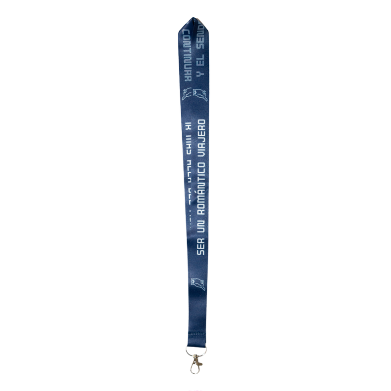 LANYARD SER UN ROMÁNTICO VIAJERO AZUL-0