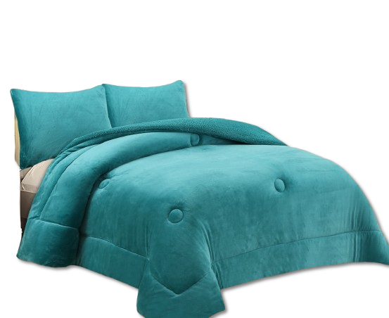 plumon turquesa King Plush de invierno con chiporro cómodo, suave, y cálido.TF-0