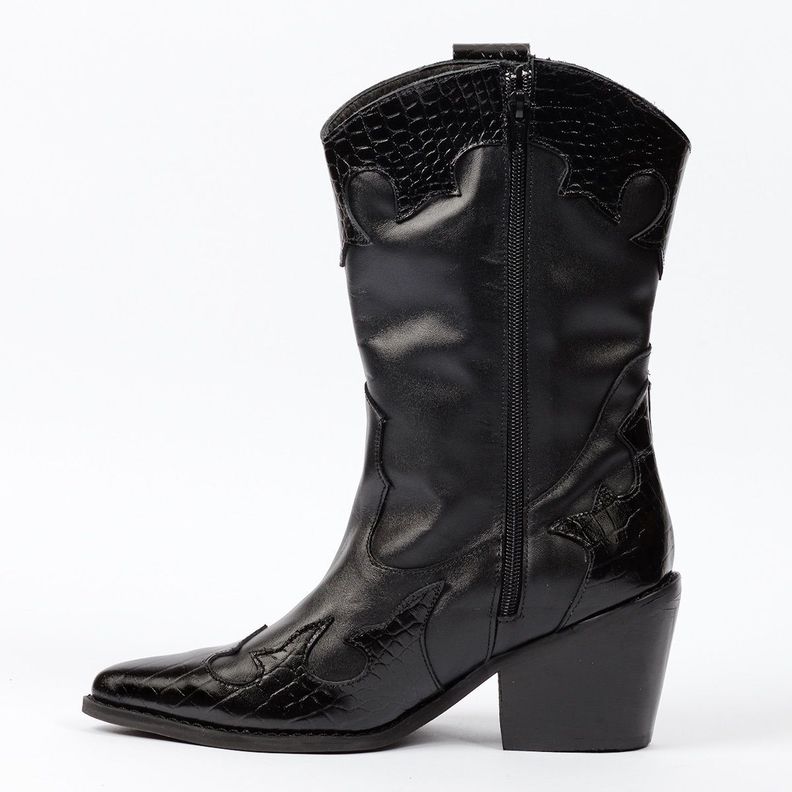 Bota Kansas Negro/Caiman Negro-0