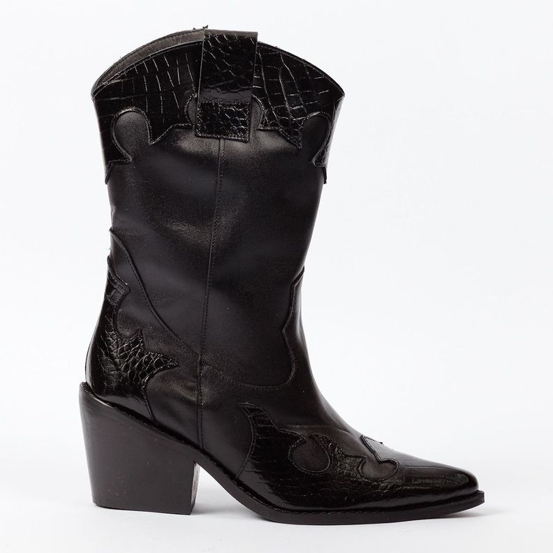 Bota Kansas Negro/Caiman Negro-1