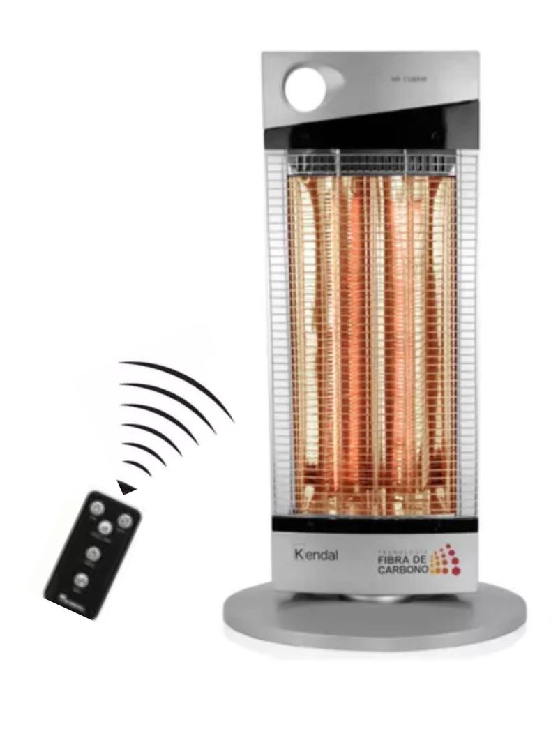 Estufa Bajo Consumo Ahorradora Electrica Fibra Carbono  Con Control Remoto-0