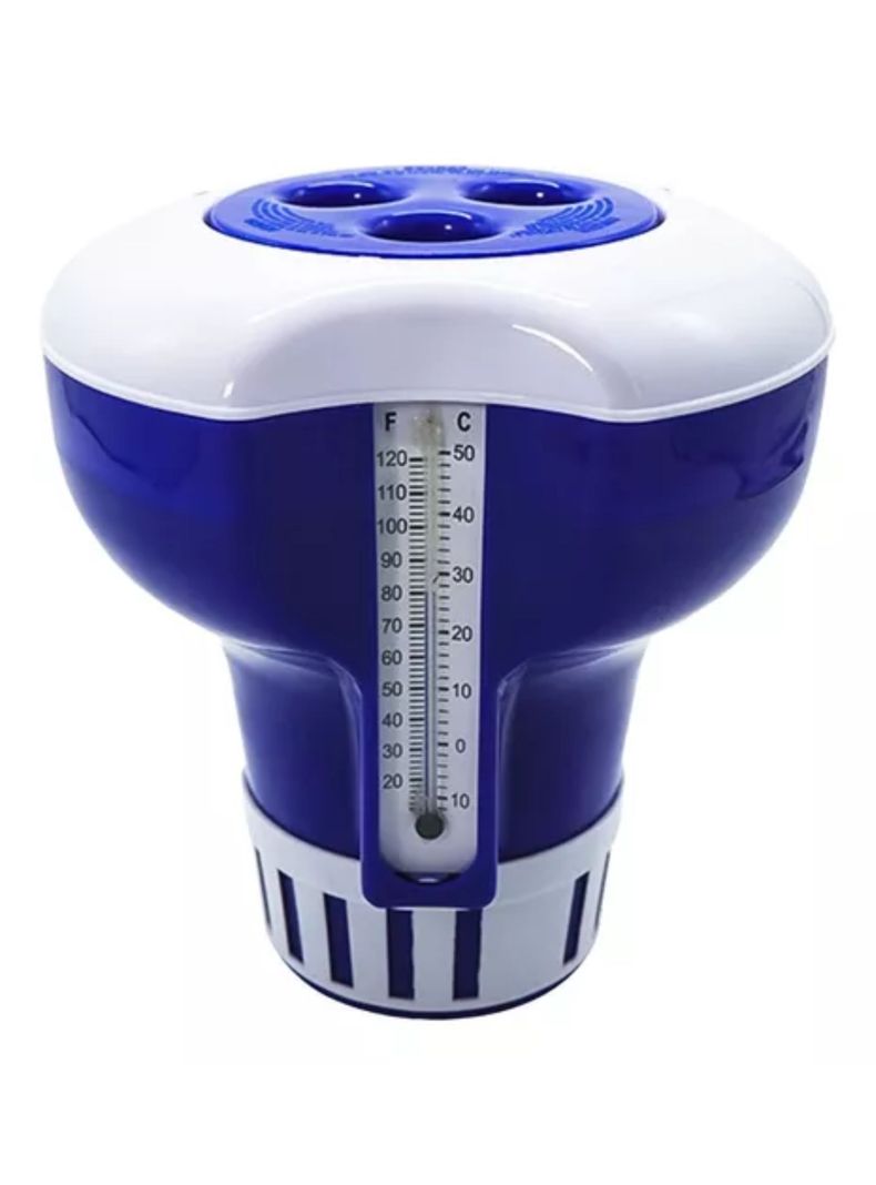 Flotador Cloro Grande Para Piscina Con Termometro-0