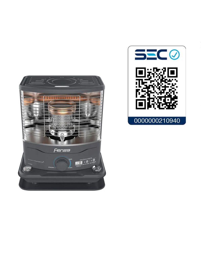 Estufa Parafina Mecha Fensa 4 Litros Potencia 2,7Kw-0