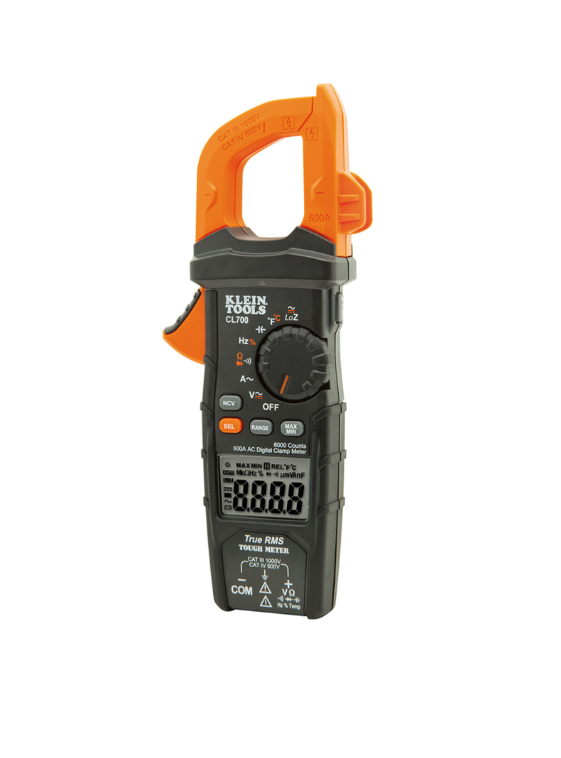 AMPERIMETRO DE TENAZA 700A AC KLEIN TOOLS CL 700-0