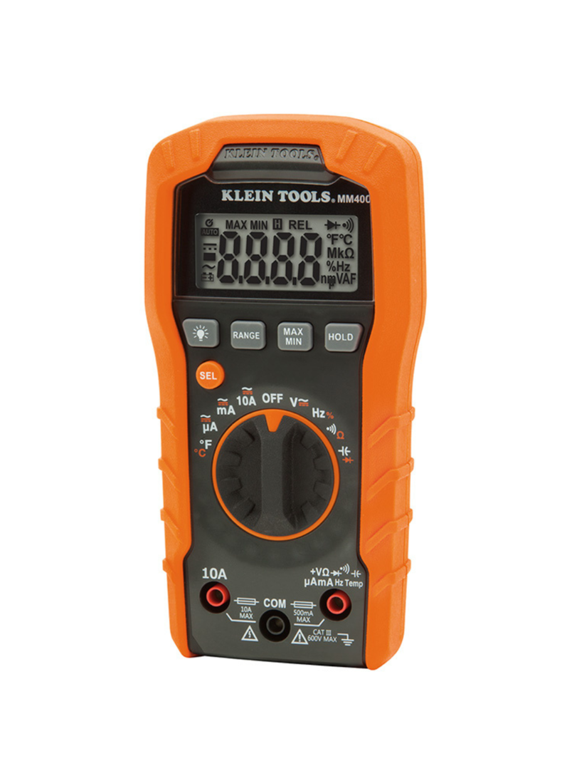 MULTIMETRO DIGITAL 600 VOLTS. KLEIN TOOLS MM400-0