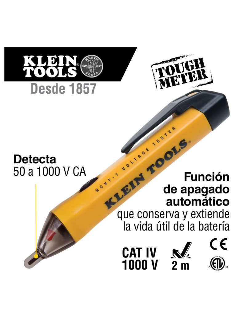 DETECTOR DE VOLTAJE SIN CONTACTO KLEIN TOOLS NCVT-1P-1