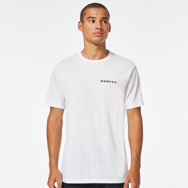 Polera Oakley Radius Bark Tee Hombre Blanco-3