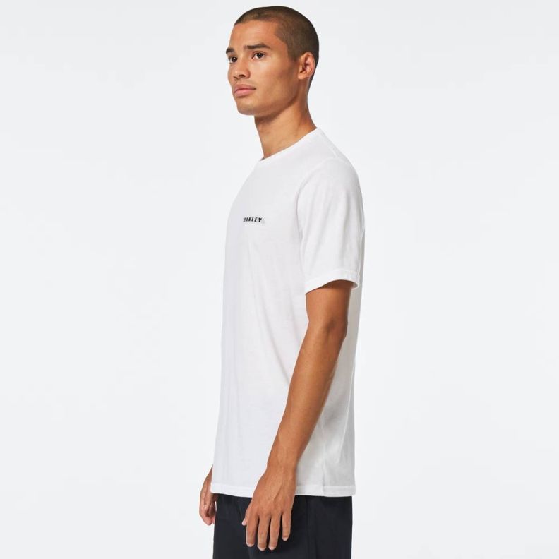 Polera Oakley Radius Bark Tee Hombre Blanco-5